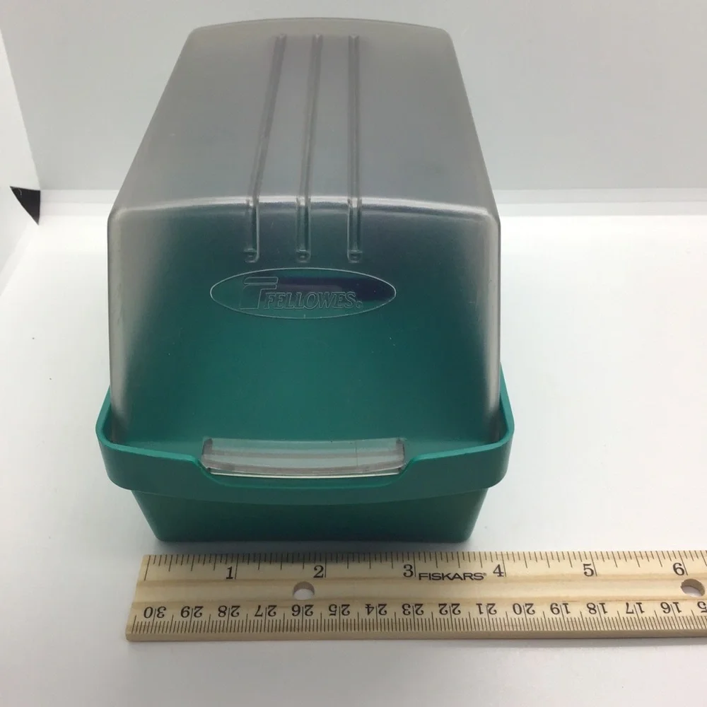 Fellowes 3.5” Floppy Disk Storage Case Plastic Lid Holder Box Filing Tray Office
